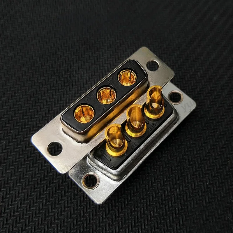 10PCS 20/30/40A 3W3 Gold-Plated Male Female Connector 3Pin D-SUB Adapter High Current Weldable Socket Plug for RC Model Parts