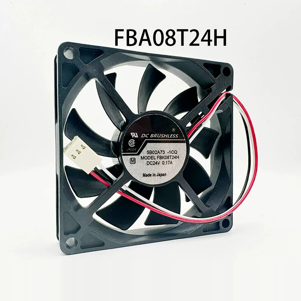 High-Airflow Cabinet Cooling Fan 24VDC 0.17A 80*80*15mm 3pin FBA08T24H Server system radiator