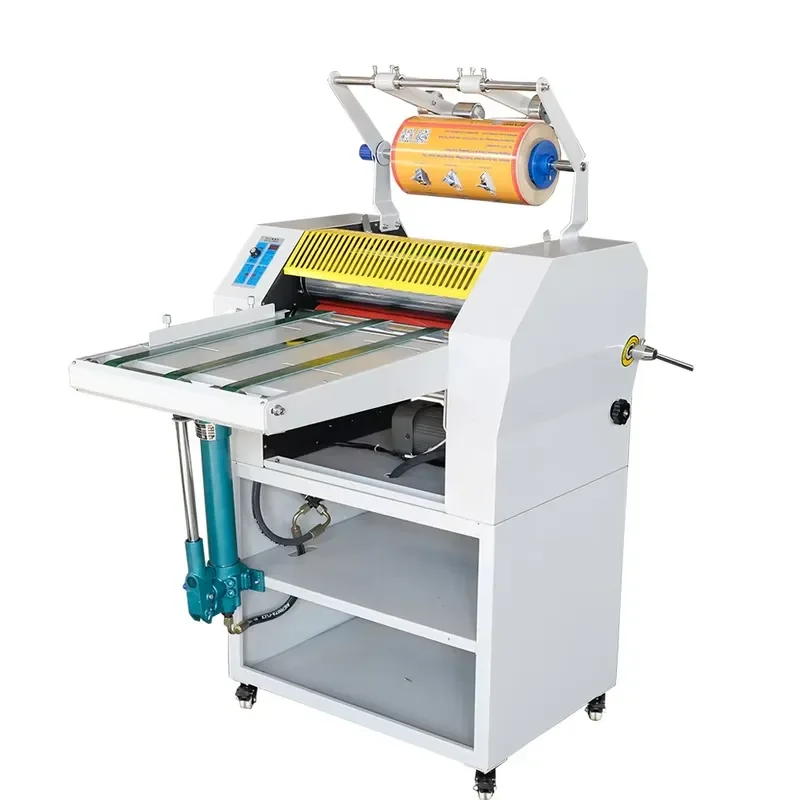for QK-390A Oil Heating A3 Size Hydraulic BOPP Film Hot and Cold Roll Laminator Slitting Laminator