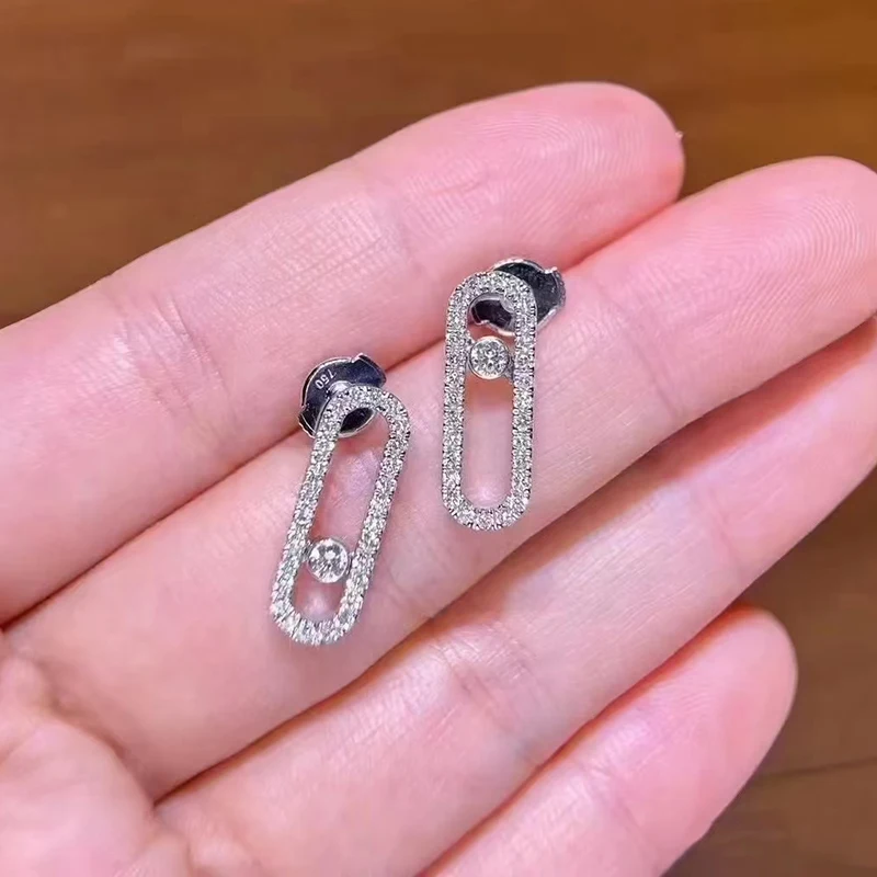 

MXK Fashion Jewelry S925 Silver Classic MOVE Earrings Exquisite Women's High-end Luxury Accessories Party Valentine's Day Gift