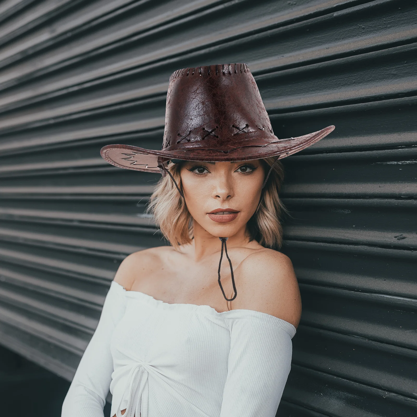 

Cowboy Hat Adjustable Men Western Hats for Clothing Dress up Imitation Cosplay