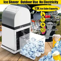 Portable Shaved Ice Machine Ice Block Breaking Machine Kitchen Bar Ice Blenders Tools Home Manual Ice Crushers Shaver Chopper