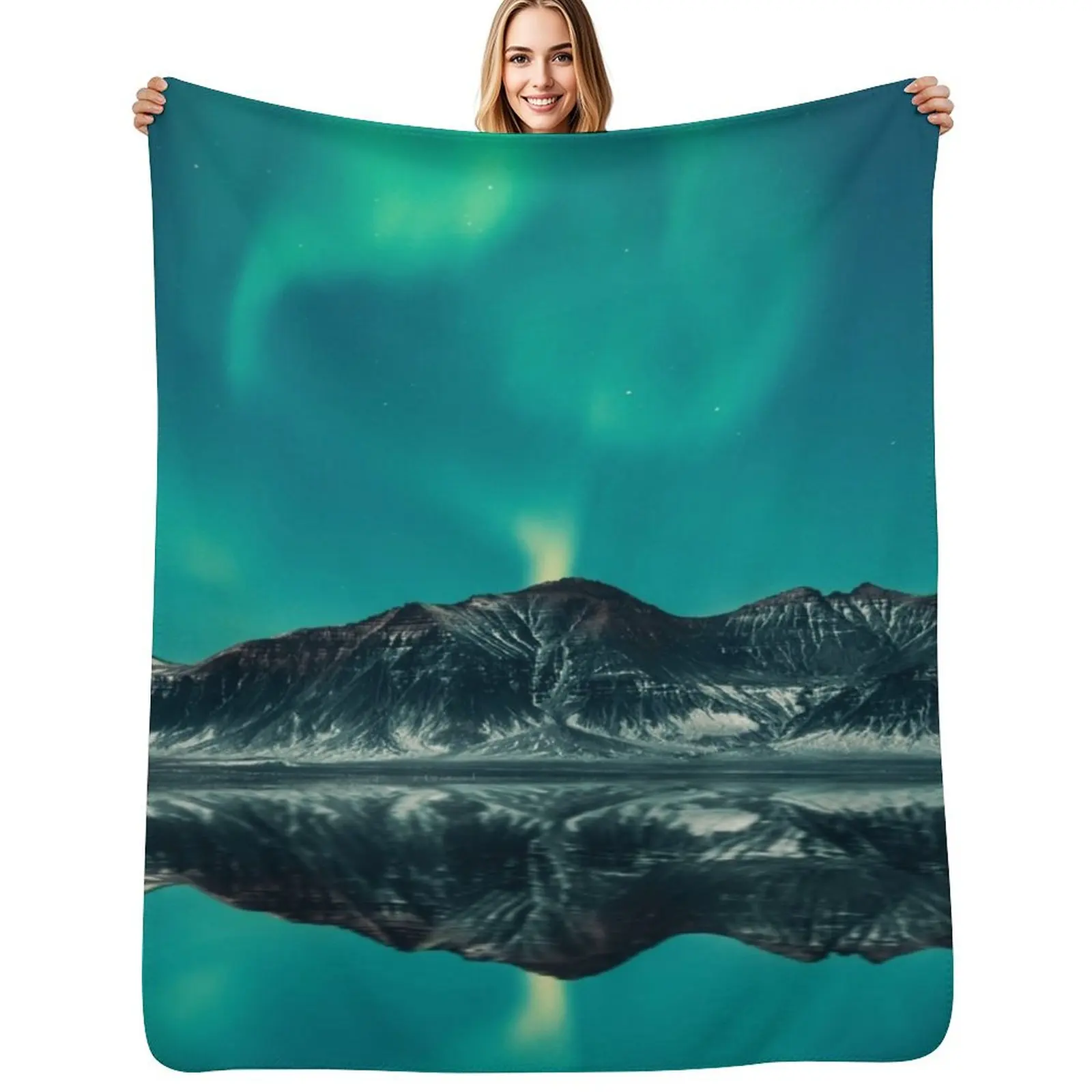 

Northern Lights Throw Blanket Luxurious Soft Fuzzy Blanket for Sofa Bed