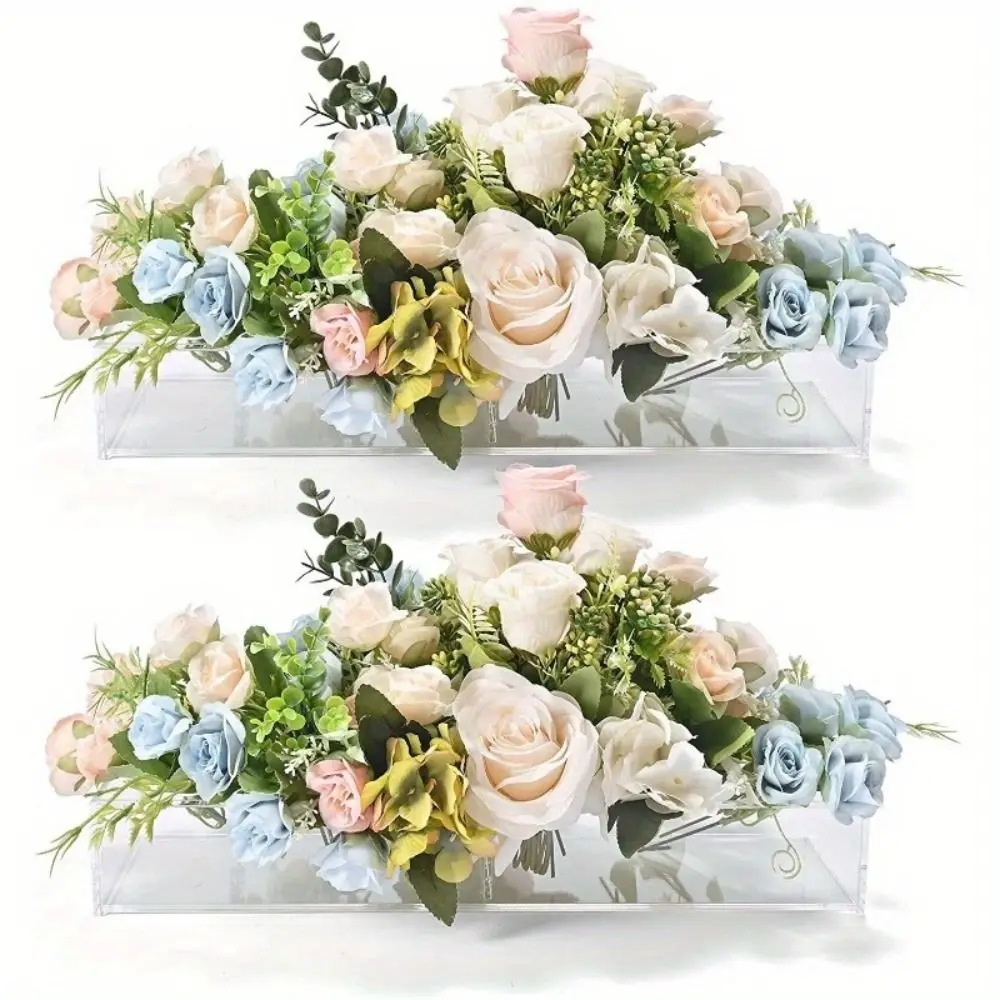 Silindir Şeffaf Akrilik Çiçek Vazo Sızdırmaz Şeffaf Çiçek Aranjmanı Şişe Basit Yaratıcı Topraksız Saksı