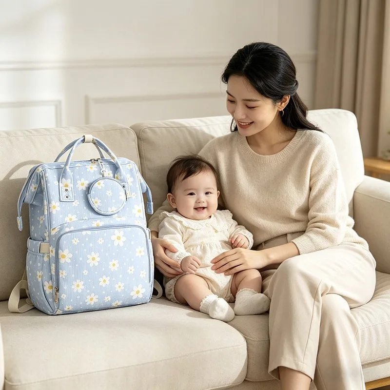 Stylish, Minimalist, and Lightweight Backpack-Style Tote: Large-Capacity, Dry-and-Wet Separation, Multifunctional Mom Bag