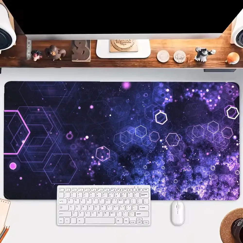 Sci Fi Glowing Network Table Mat Mousepad Large Size For Office Desktop Bedroom   Laptop Keyboard pad