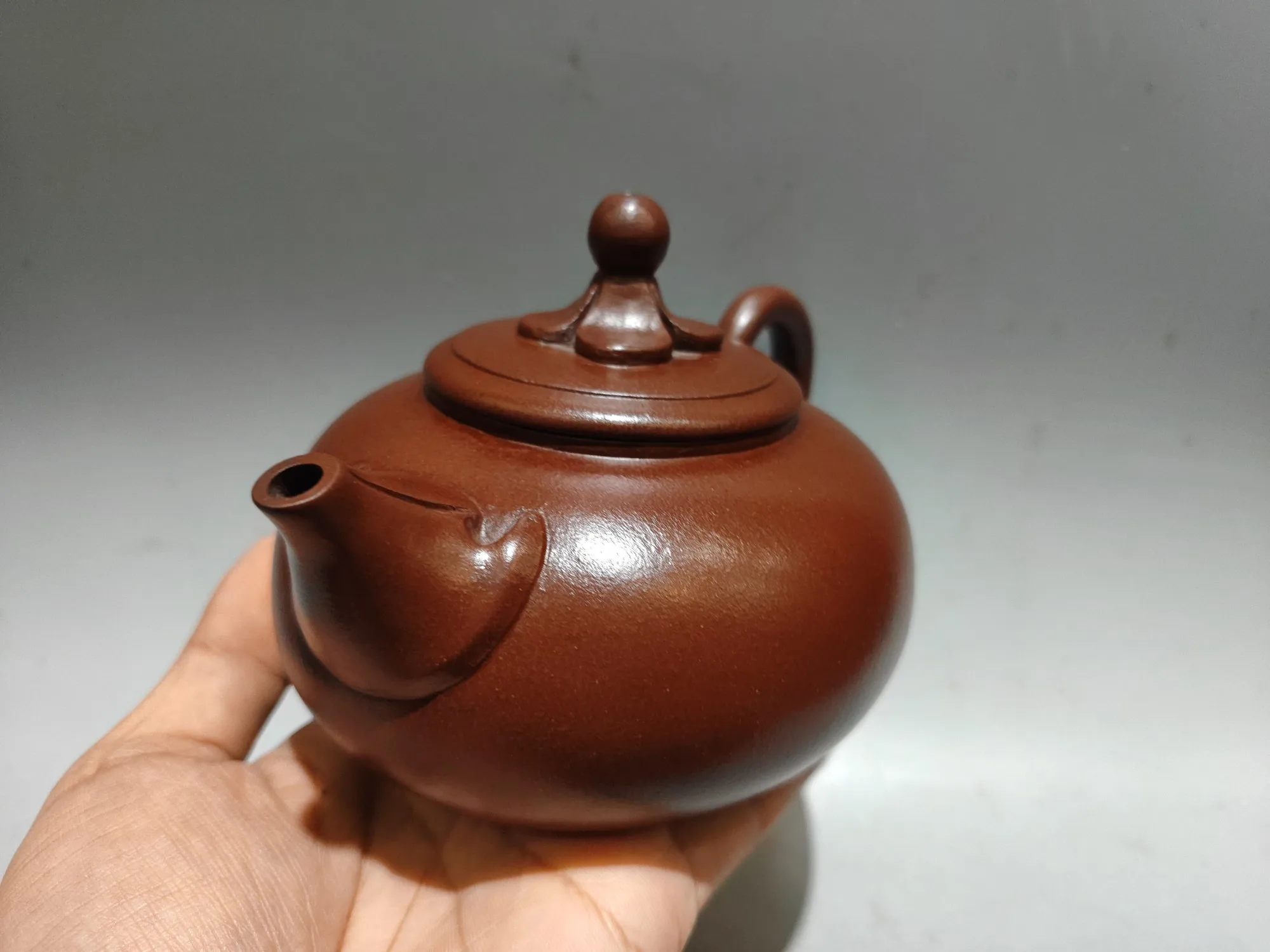 Purple teapot Yixing Purple Clay Teapot Persimmon shaped pot Persimmon pot Bamboo Rhyme Pot Kettle Teapot
