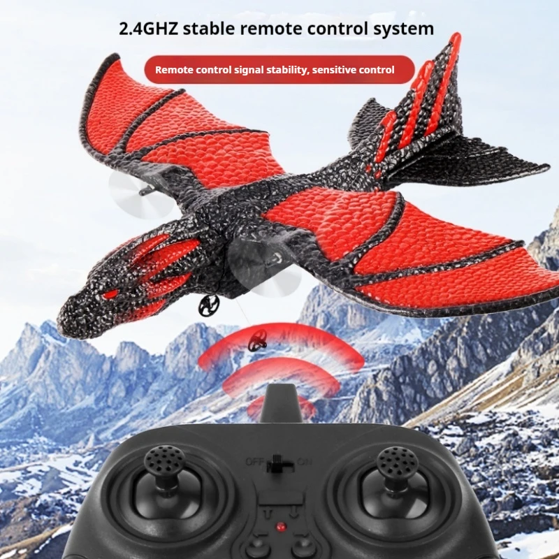 New Remote Control Plane Dinosaur Fire Dragon Pterodactyl Fixed Wing Model Airplane Glider Epp Foam Plane Toys Children'S Gifts