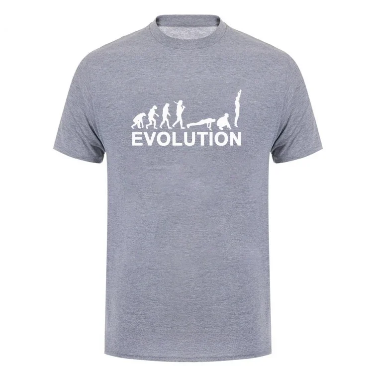 Evolution Burpees Instructor  T-Shirt O Neck Cotton Funny Birthday Gift For Men Dad Father Husband Short Sleeve T Shirt