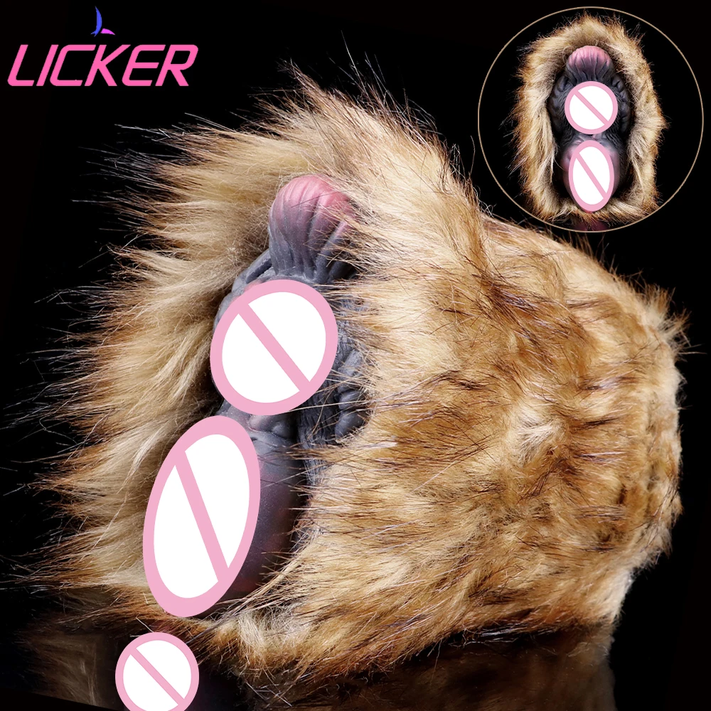 

LICKER Fantasy Animal Aircraft Cup Dual Hole Penis Exercise Masturbator Artificial Vagina Plush Sex Toys For Men Pleasure Adults