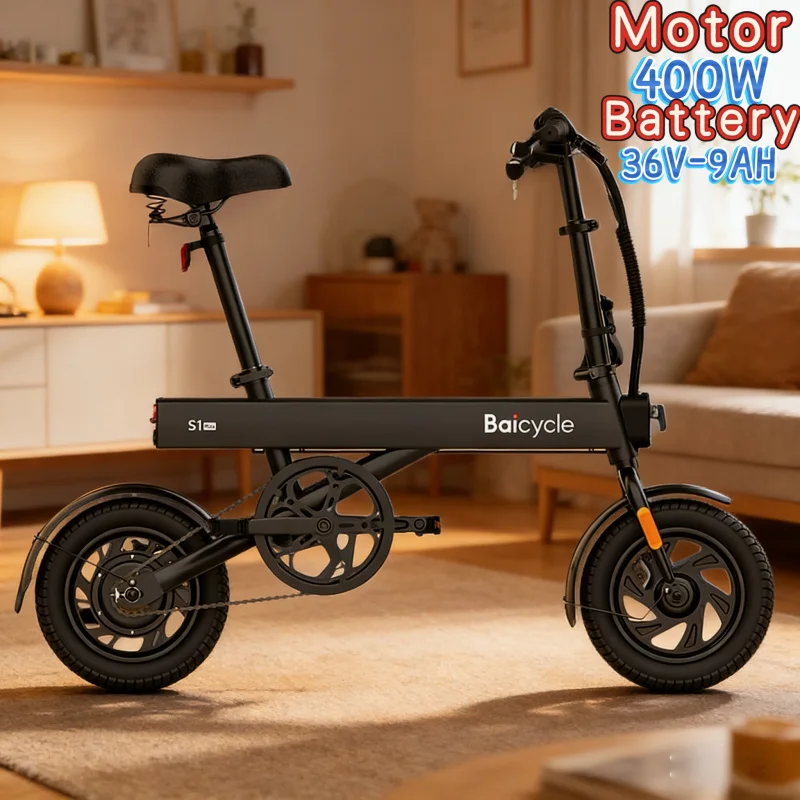 

36V9AH urban commuter electric bicycle 400W brushless motor mini electric bicycle 14-inch foldable aluminum alloy frame E-Bike