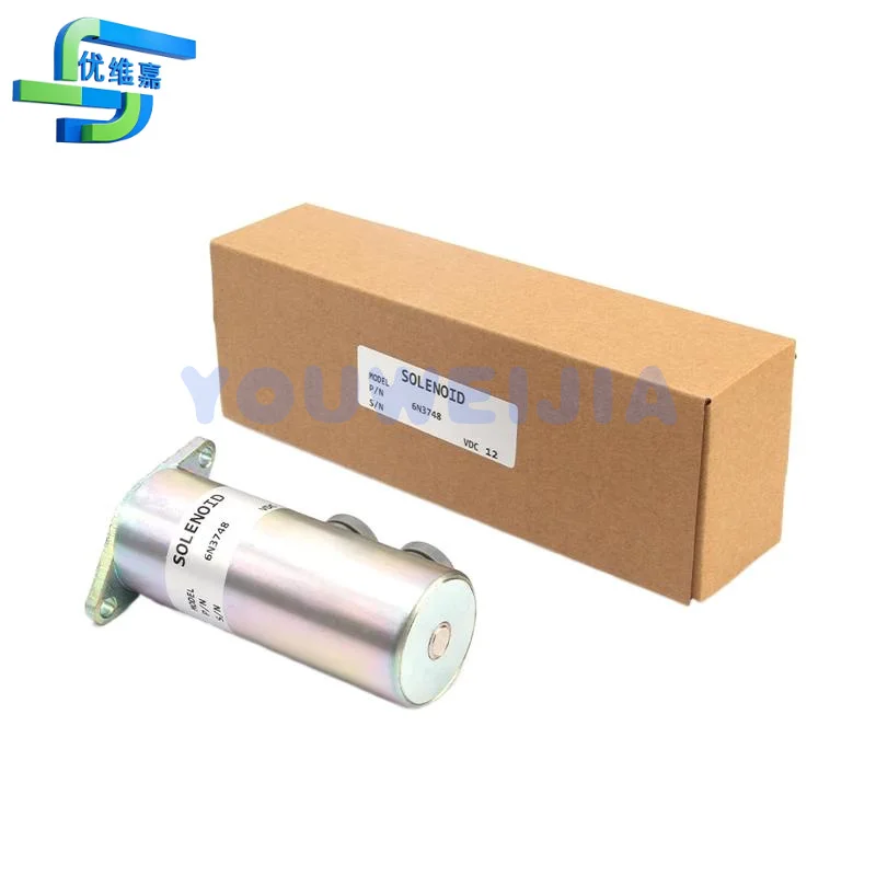 6N3748 6N-3748 Stop Solenoid Valve 12V Fits Excavator SR4 3304 D330C 1673C Diesel Engine