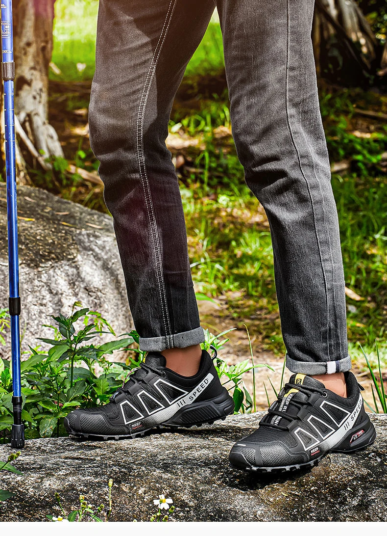 Wasserdichte Wanderschuhe für Herren, Outdoor-Trainer, Schnür-Kletterschuhe, Damen-Trekking-Sneaker, rutschfeste taktische Sneaker für die Jagd – Detail 14