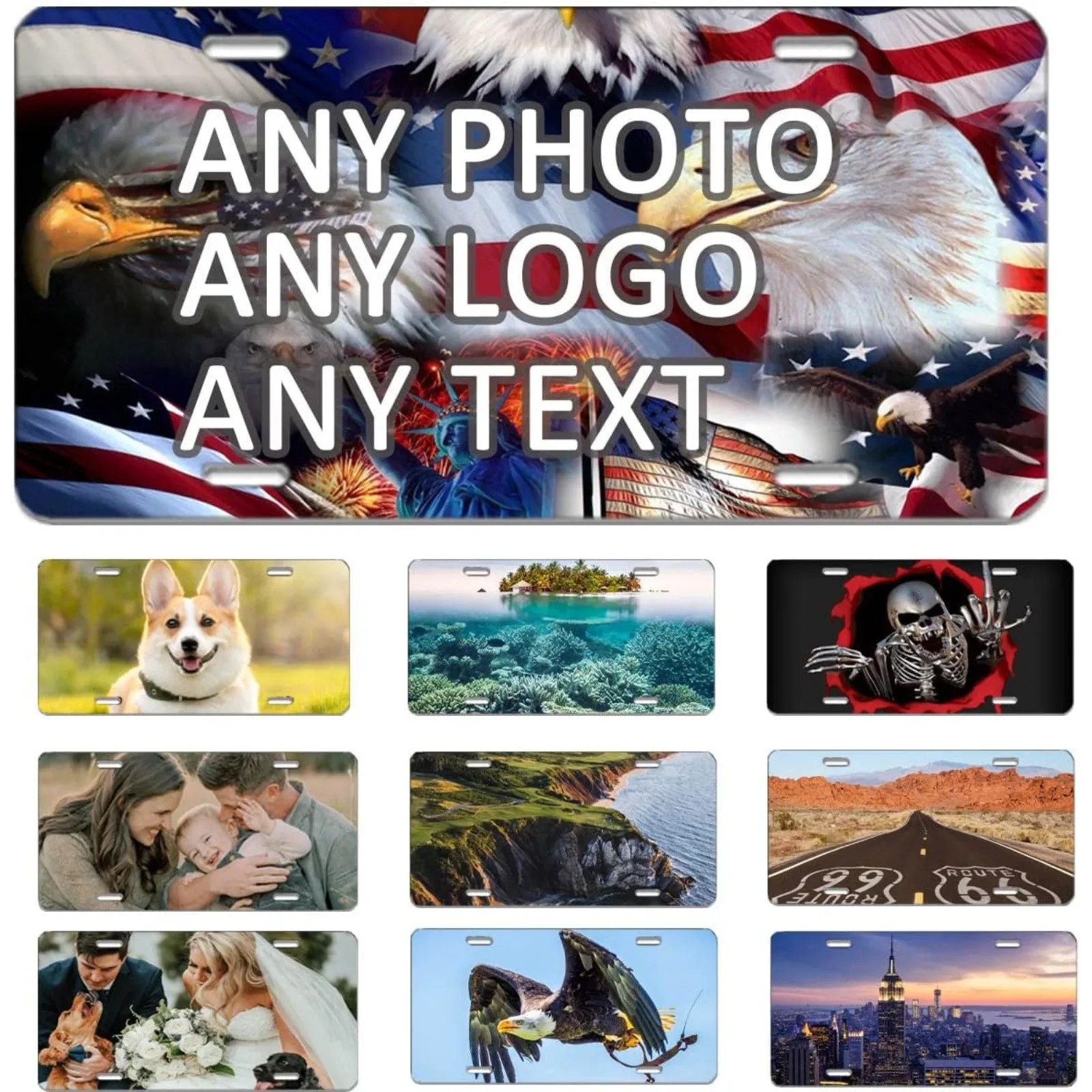 Personalized Pet House Sign Custom Photo Aluminum Plate Sign Decor for Home