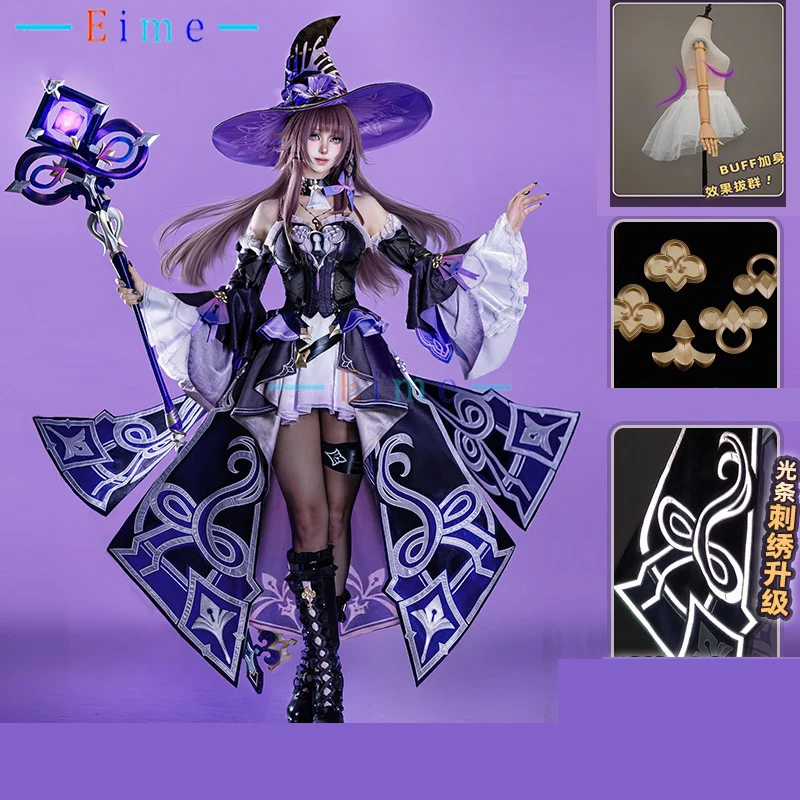 

The Herta Cosplay Costume Game Honkai Star Rail Girl Fancy Dress Witch Hats Halloween Carnival Uniform Party Suit Custom Made