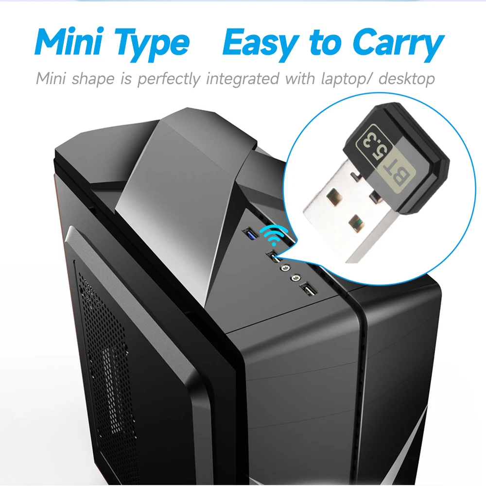 PC 노트북 Windows 10/11용 USB Bluetooth 5.3 동글 어댑터