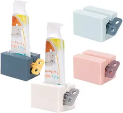 1/2PCS Toothpaste Squeezer Tube  FreeHome To Shipping Dispenser  For Cream Dropsshiping Simple  Lazy People 4 Colors