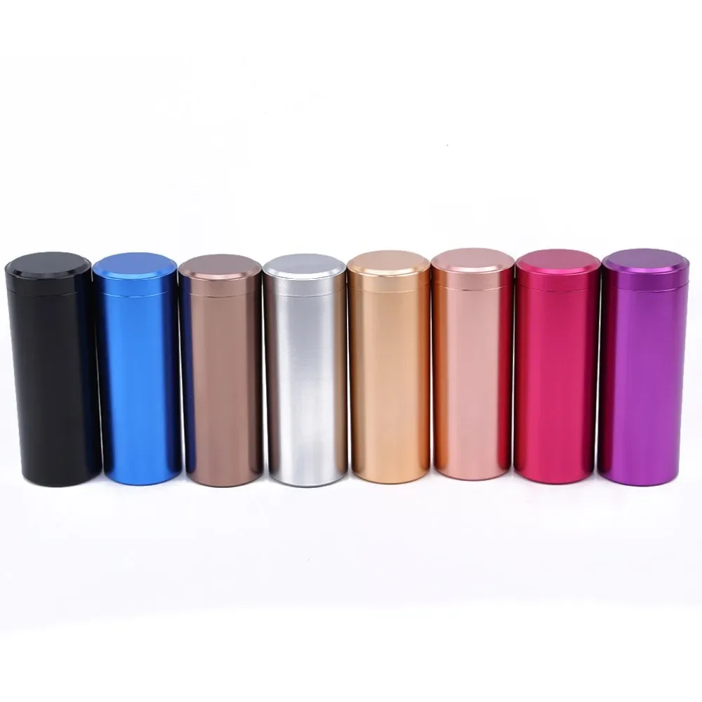 Contenedor de almacenamiento portátil multicolor, Mini tarro de té de viaje, Caddy, cajas multiusos de aluminio, hojas de té selladas, estuche de