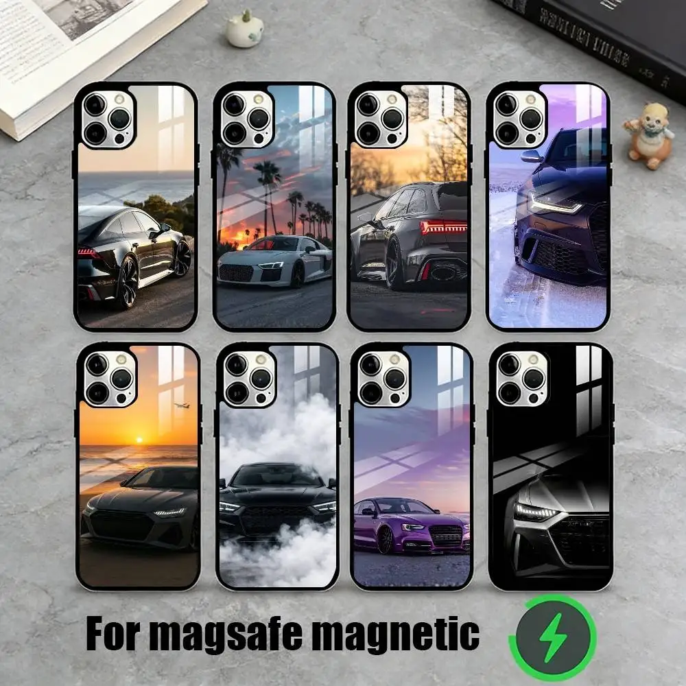 R-S Car Graphic  Phone Case For iPhone17,16,15,14,13,12,11 Plus,Pro Magnetic with Magsafe Wireless Charging