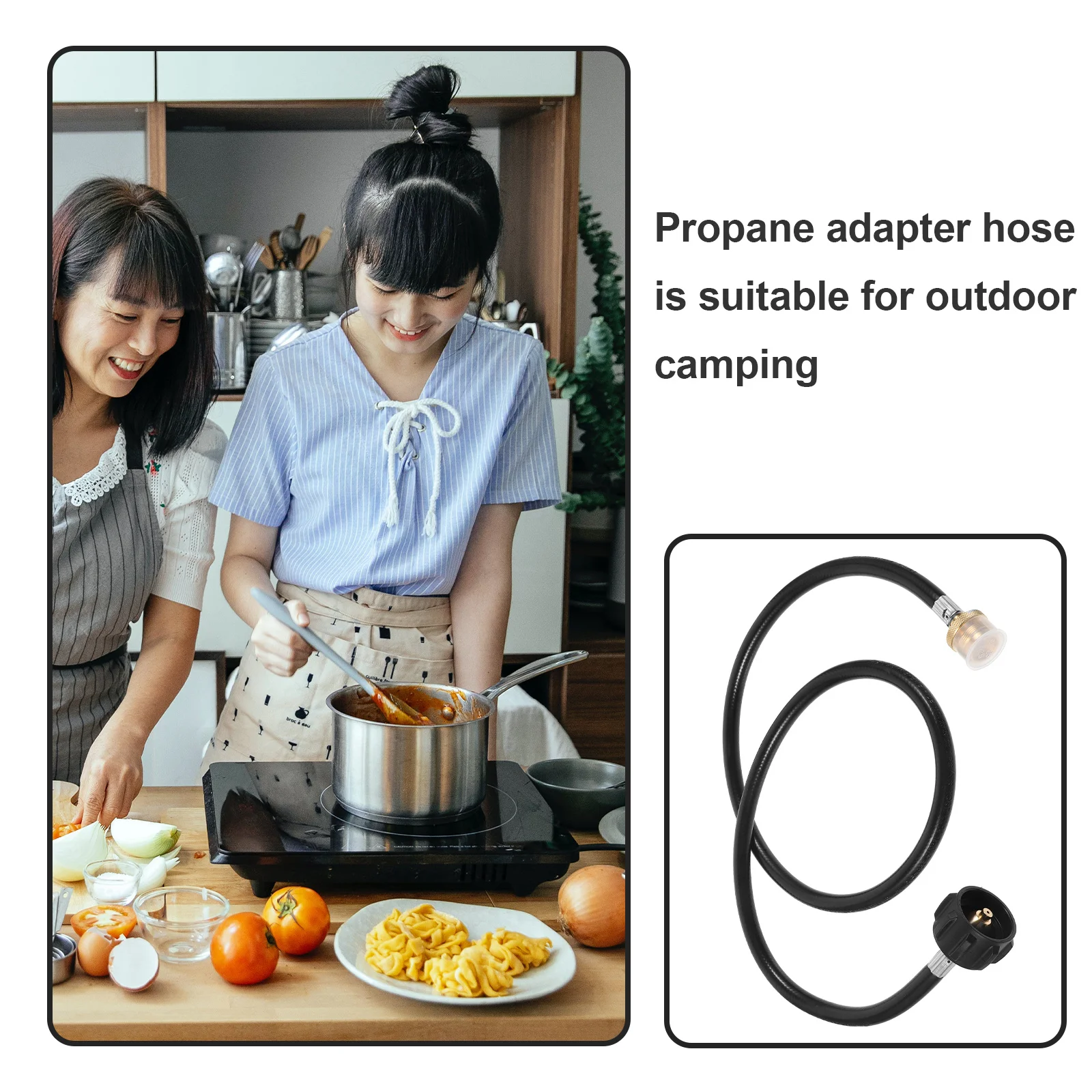 

1 set 1 Set Adapter High Pressure Outdoor Propane Hose Pe Material Leak-Free Camping Grill Hose Outdoor Propane Connector