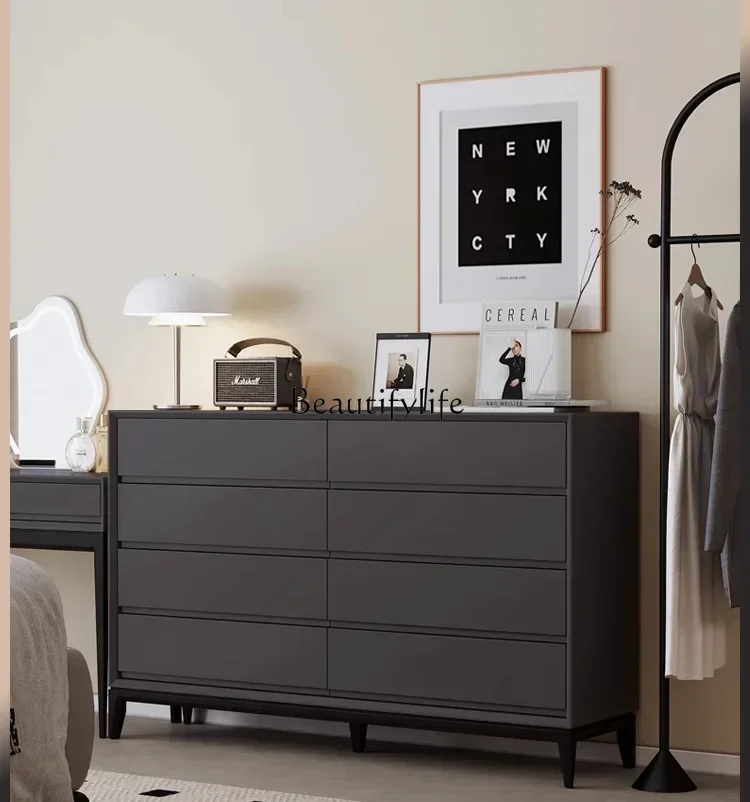 

FG28Solid wood Italian minimalist eight-bucket cabinet Modern simple wall storage cabinet