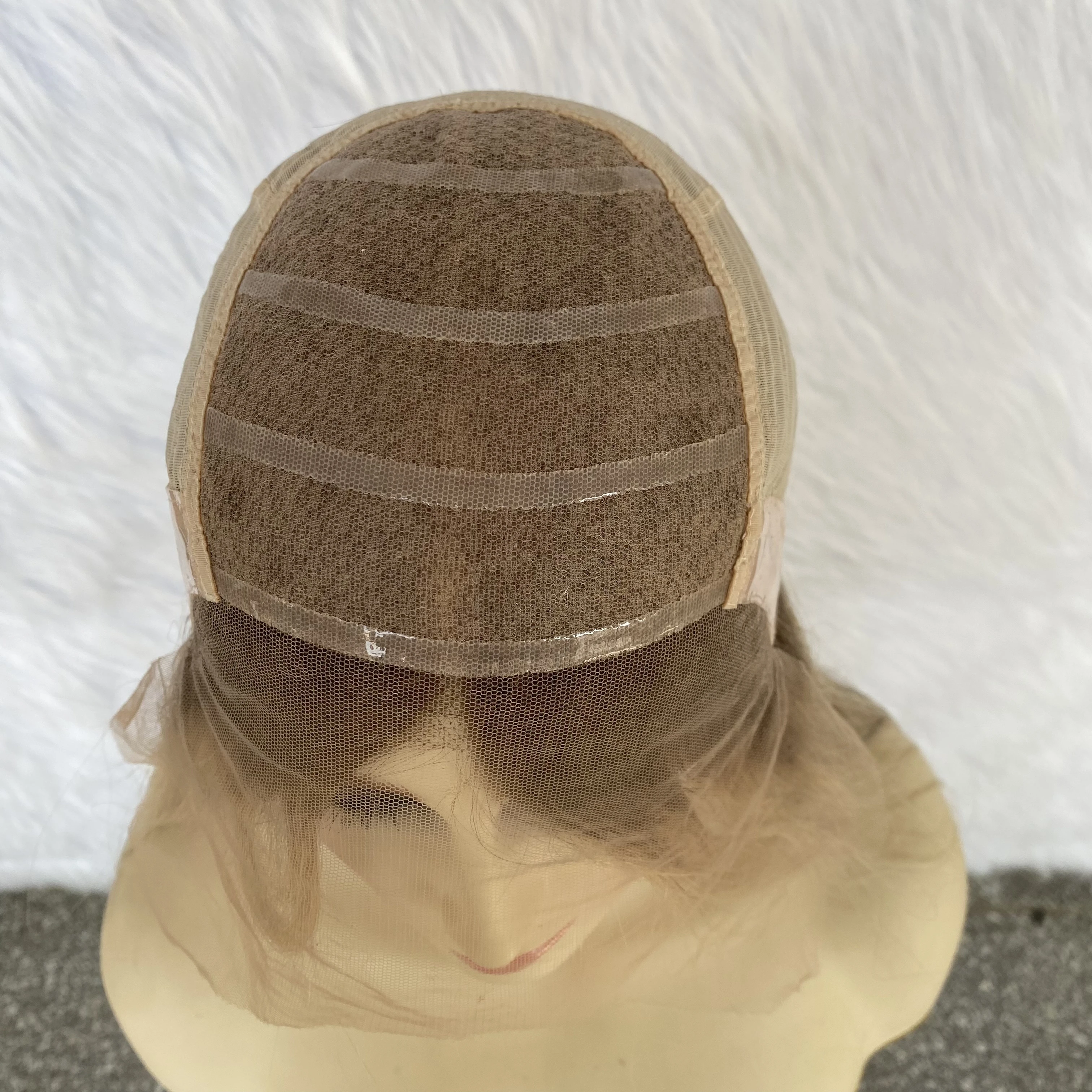 

Custom Silk Base Top T-ashyblonde Medical Wig Anti Slip Silicone Chinese Raw Hair 100% Human Hair Wigs For Alopecia