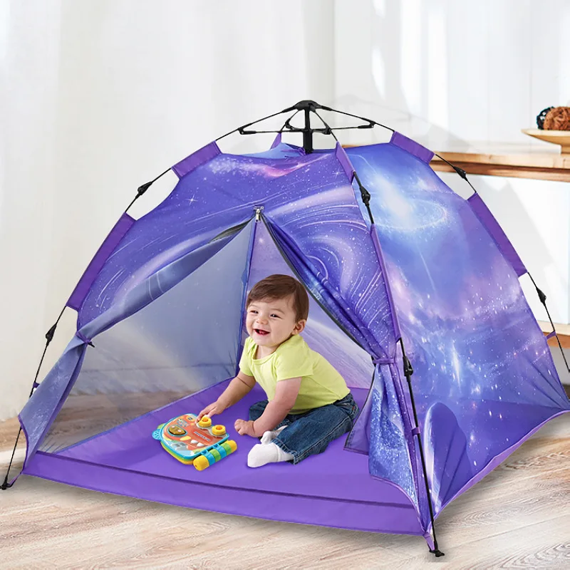 Children's Tent Quick-open Insect-Proof Baby Indoor And Outdoor Starry Sky Picture Educational Playhouses