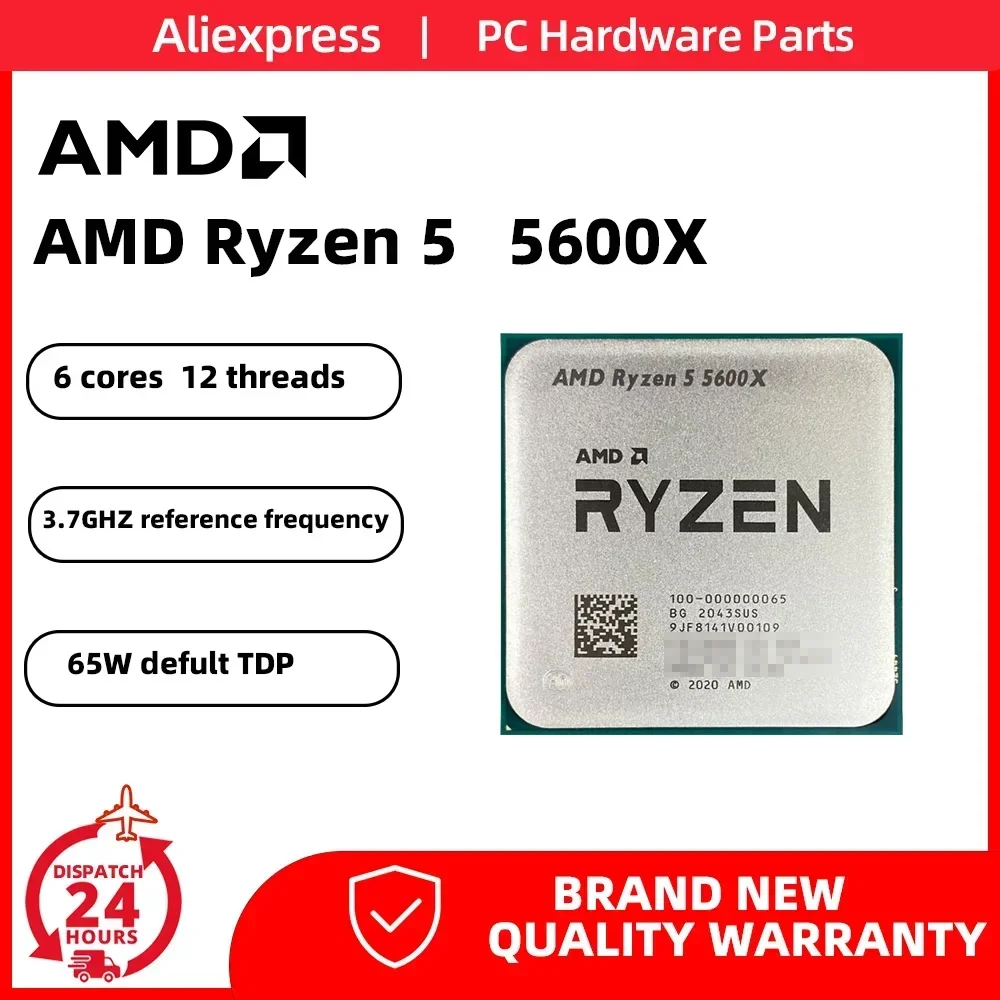معالج AMD Ryzen 5 5600X CPU 3.7 جيجا هرتز 6-Core 12-Thread AM4 7NM 65W L3=32M لمجموعة اللوحة الأم X570 B550m Elite Aorus