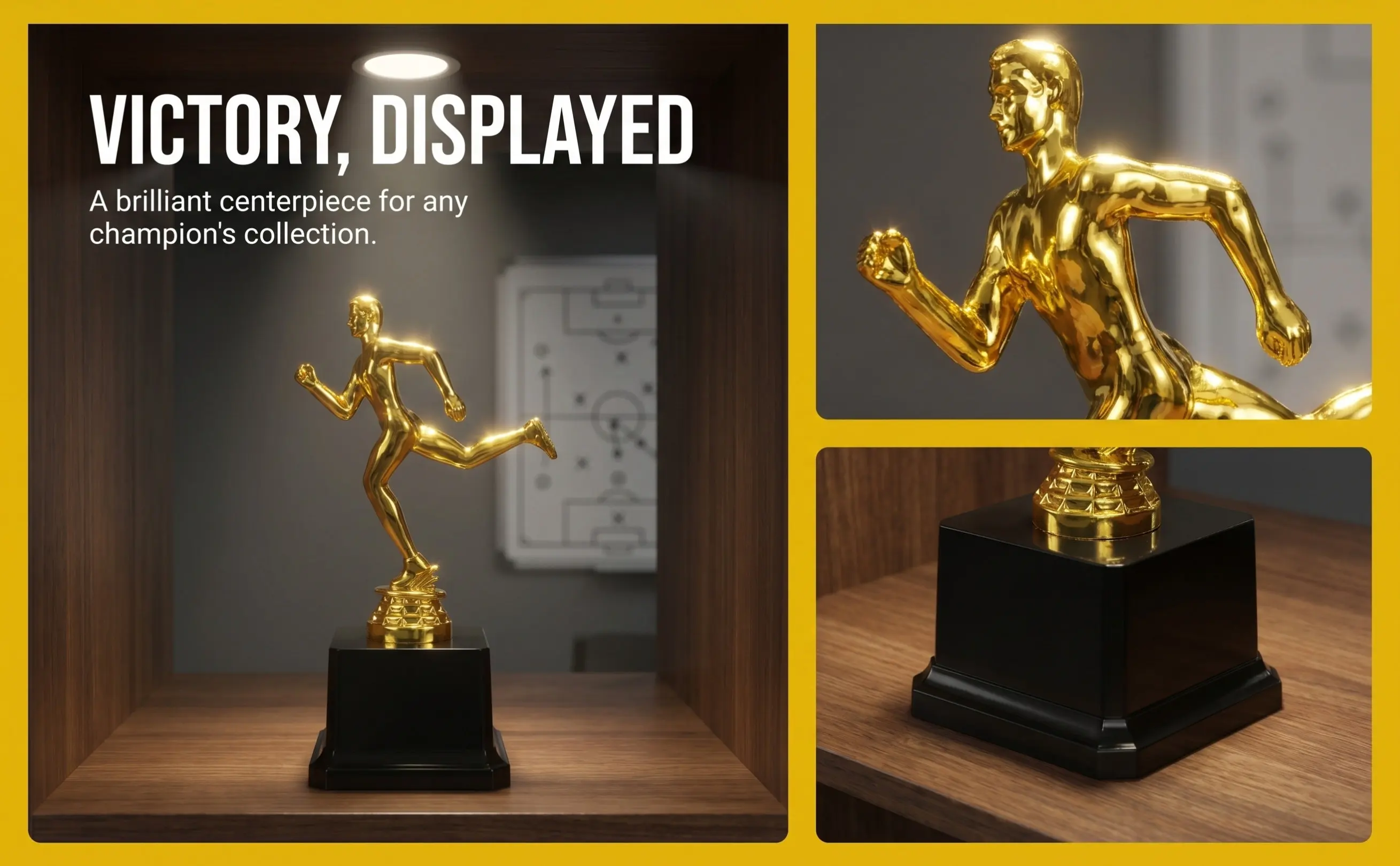 Creative Plastic Running Trophy Decorative Award Great for Party Competition Ceremony Celebration Winner Trophy Cup Decor