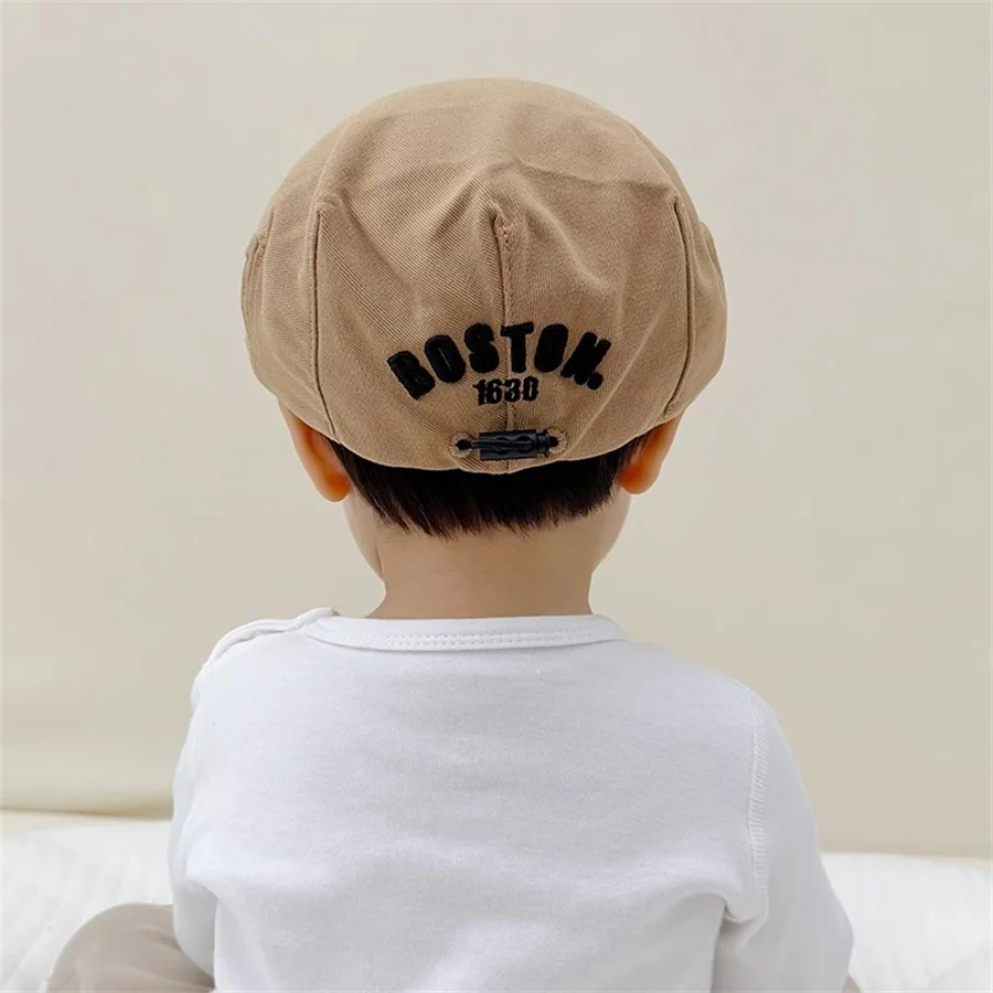 1-3 years baby hats, spring and autumn forward hat, boys and girl\'s beret, toddler adjustable newsboy hats duck tongue caps