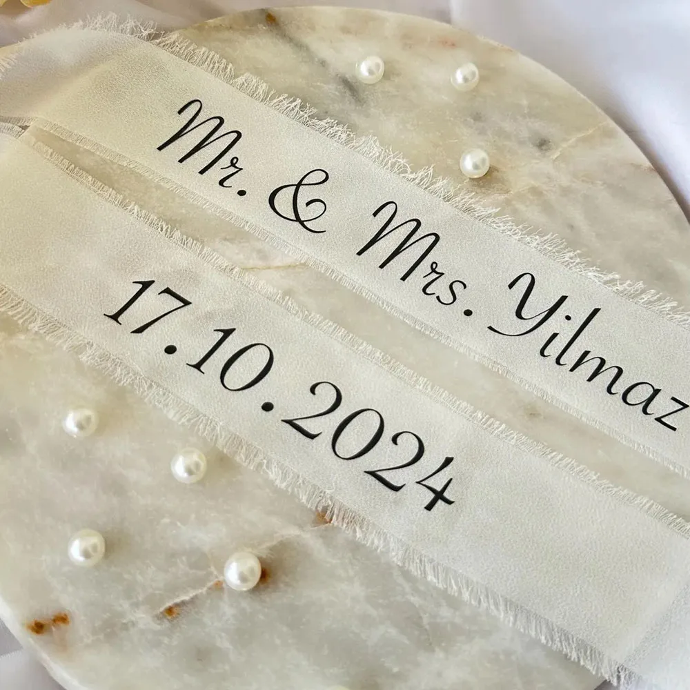 شخصية مخصصة باقة الزفاف الشريط هامش حفل الزواج ، رائعة لتغليف الهدايا ، ديكور الزفاف ، دش الزفاف