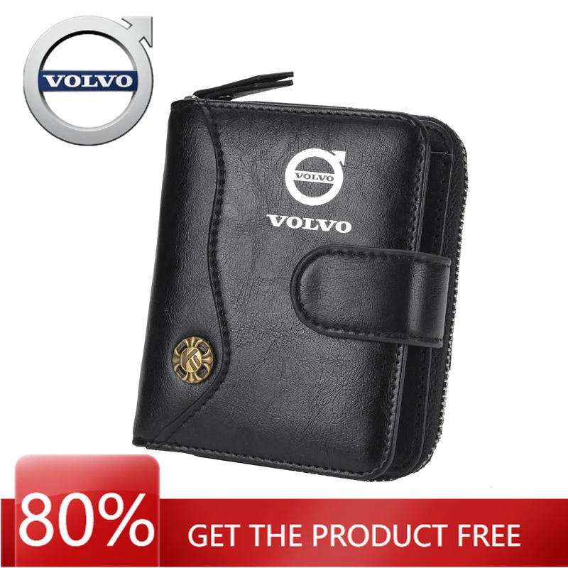 

Эмблемы 2026 Новый для Volvo Vintage Tower Кошелек с пряжкой Кошелек для банковских карт Портмоне для монет для Volvo XC90 S60 V40 XC60 S80 S40 V70 V50 S