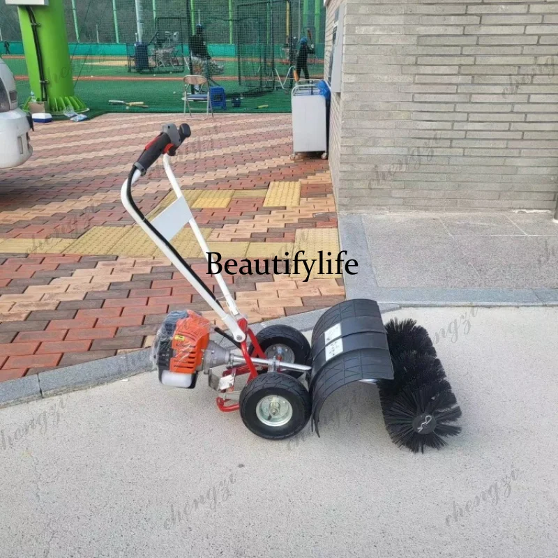 Foldable Power Broom Sand And Rubber Brushing Filling Brush For Artificial Grass(52CC Engine)