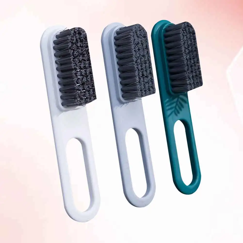 

3pcs Long Handle Shoe Brush Hanging Soft Bristles Shoes Cleaning Tool Laundry Brush For Home Bathtub Tiles Non-Slip Grip