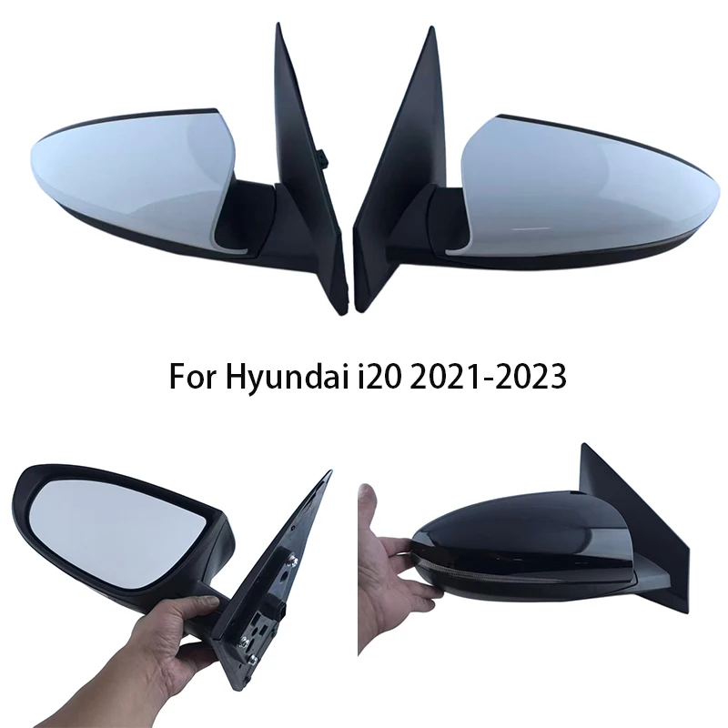 Für Hyundai I20 2021-2023 Elektrisch Verstellbarer Beheizter Klappspiegel OE 87610-T7020 Ersatz-Seitenspiegel Auto-Zubehör