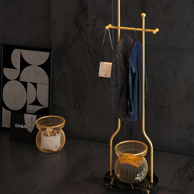 Creative Hat and Coat Stand Light Luxury Personality Clothes Rack Roller Household Floor Clothes Hanger