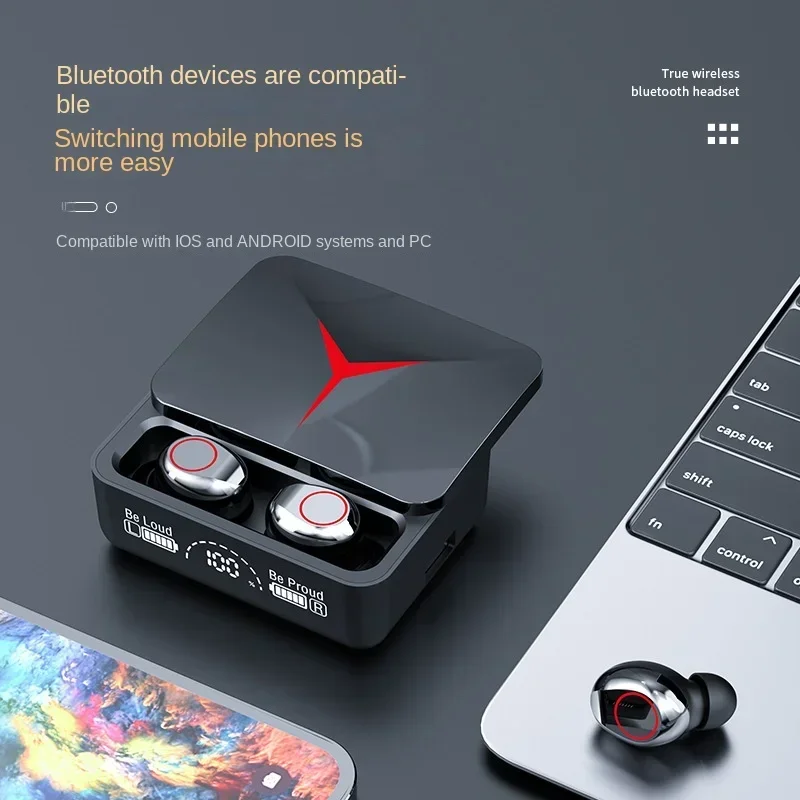 TWS New Wireless Bluetooth Earphones V5.3 Large Screen Bass Digital Display In Ear Music Noise Reduction Sports Riding Earphones