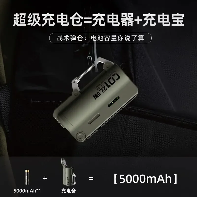 22.5W Bidirectional Fast Charging Power Bank, 5000mAh Mini Portable Mobile Power With Replaceable Battery For Outdoor Use