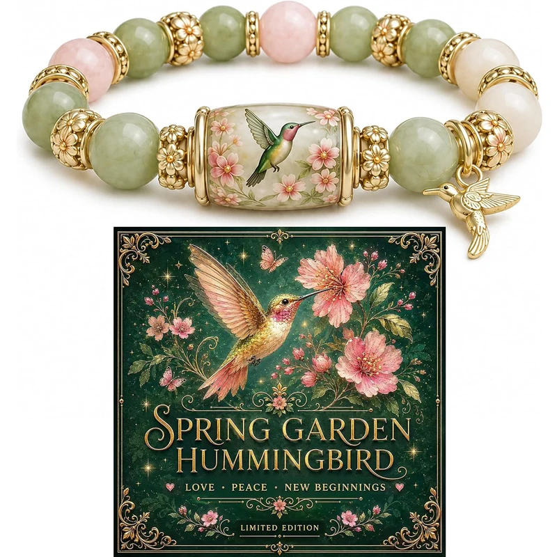 2026 Limited Edition Cardinal Butterfly Hummingbird Bracelet for Women, Inspirational Natural Stone Beaded Stretch Healing Gifts
