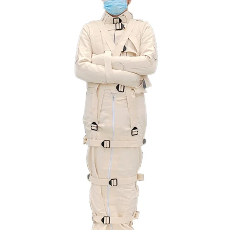 Patient restraint clothing, elderly person's whole body fixed, anti scratch straps, anti manic