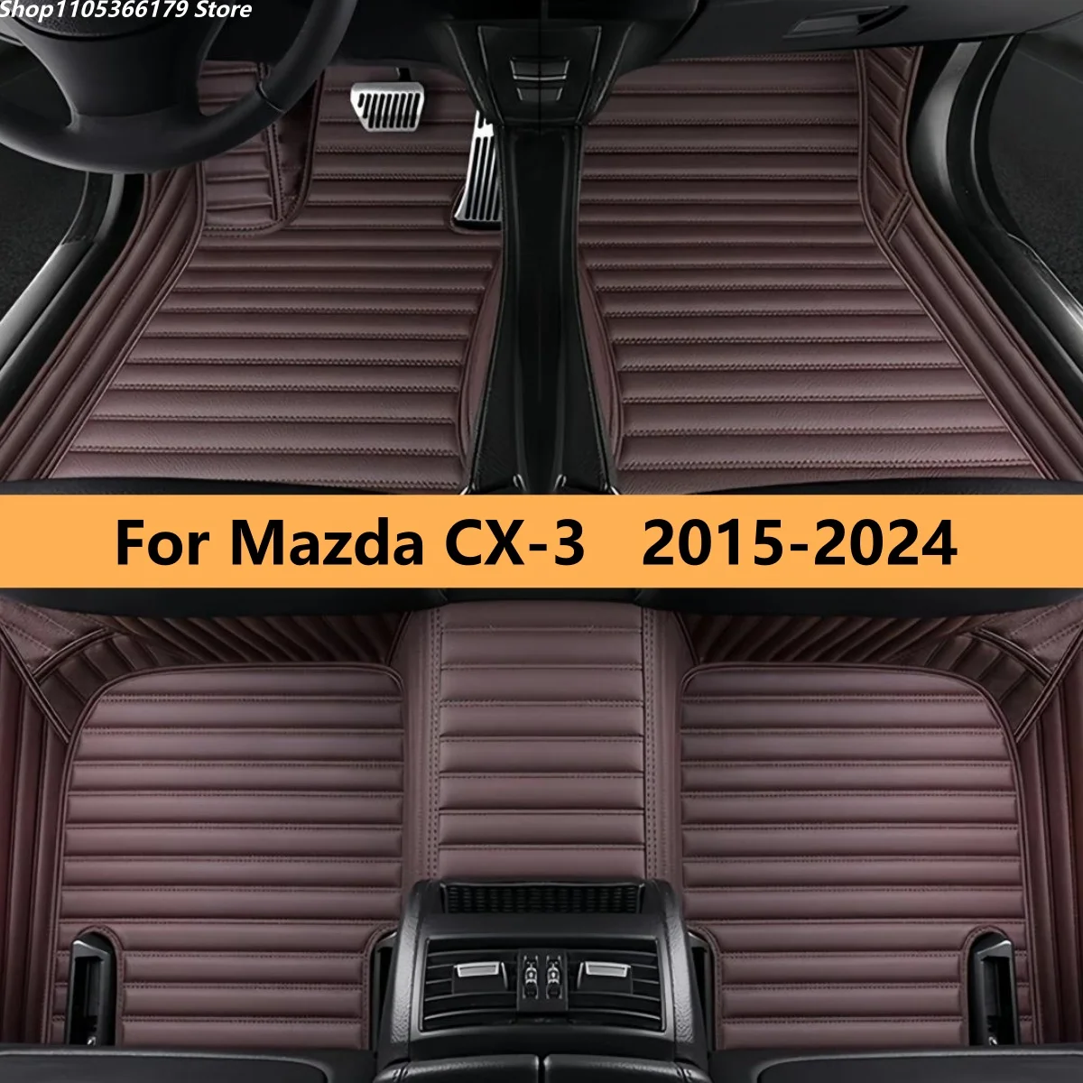 

Автомобильные коврики на заказ для Mazda CX-3 2015-2024 годов выпуска, передний и задний ряд, полный комплект.