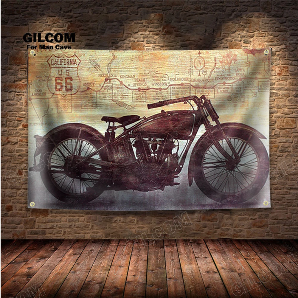 Car Accessories Banner - 레트로 오토바이 자동차 배너 깃발 자동차