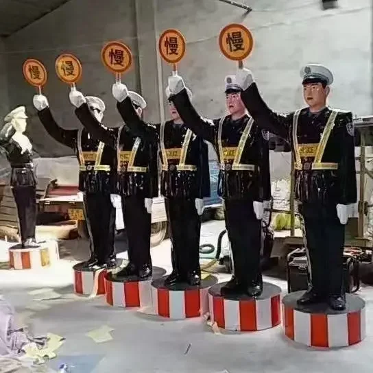 Traffic Command Dummy Solar Energy Police Car High-speed Construction Road Flag Waving Robot