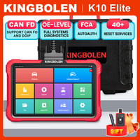 2025 KINGBOLEN K10 Elite All System Diagnostic Tools ECU Coding 40+ Service CANFD FCA Bidirectionnal OBD2 Scanner Topology Map