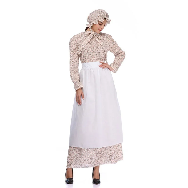 

Костюм на Хэллоуин для взрослых, волк и матери, длинная юбка с цветочным принтом, ролевой костюм феи T S, китайское производство