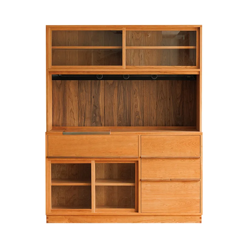 

Solid wood dining side cabinet, log 1.8 meters, locker against the wall, restaurant multi-functional storage cabinet, tea cabi