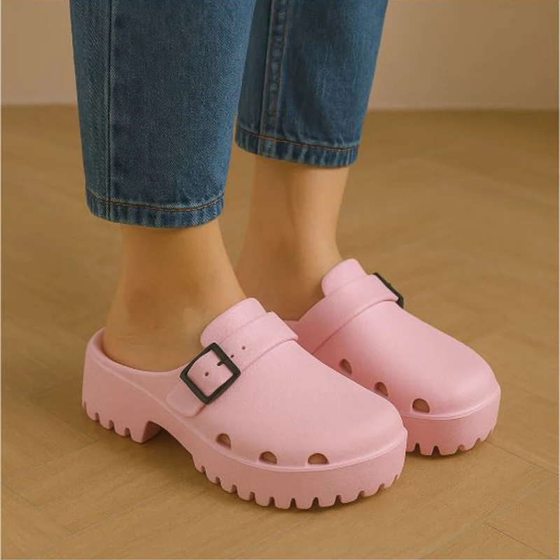 

EVA Women Platform Beach Sandals Summer Clogs Slippers Fashion Women's Flat Slippers Outdoor Antiskid Waterproof Home Sandals