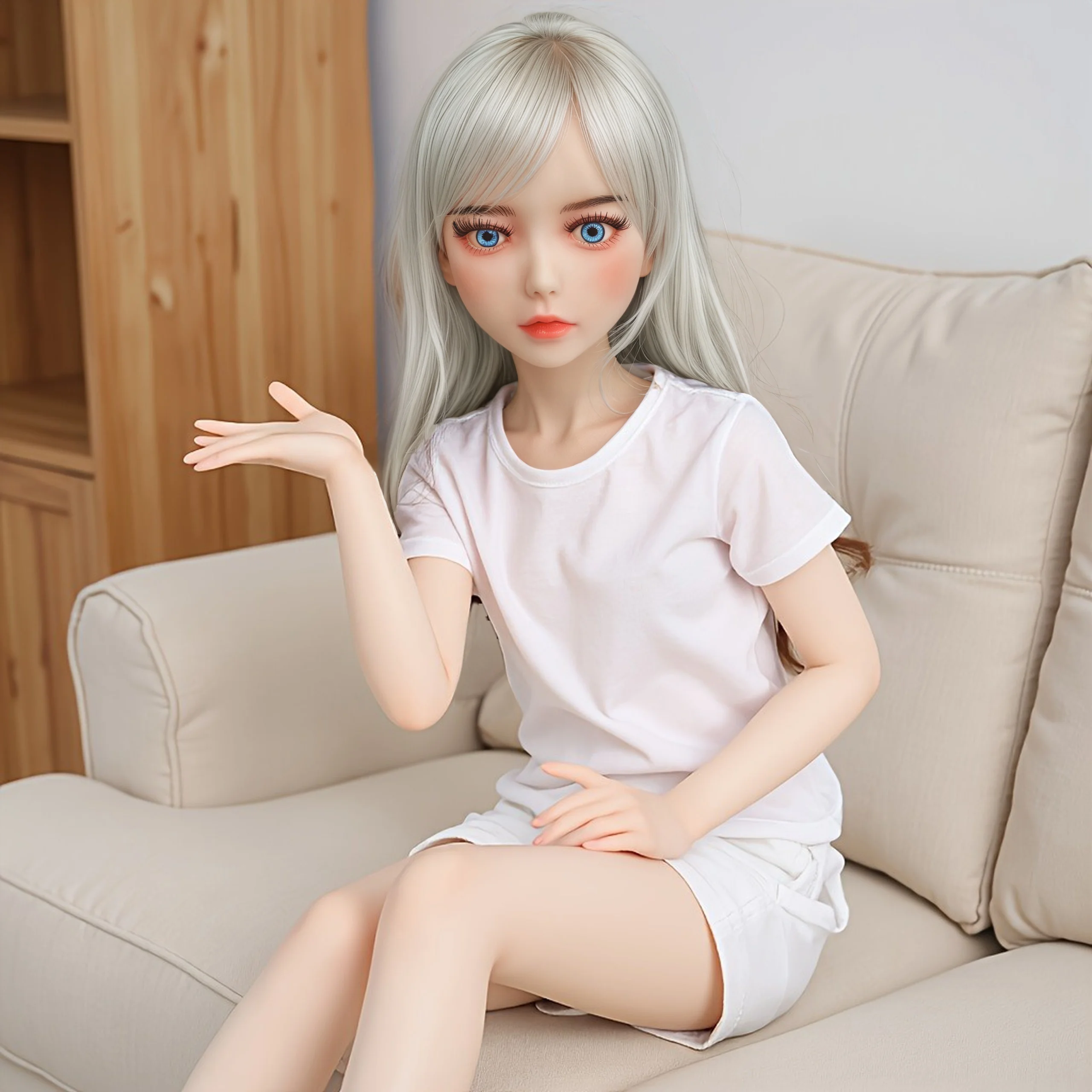 

70CM Realistic TPE Collectible Anime Doll with Articulated Metal Skeleton, Soft Skin Touch for Lifelike Display & Poseable Ther