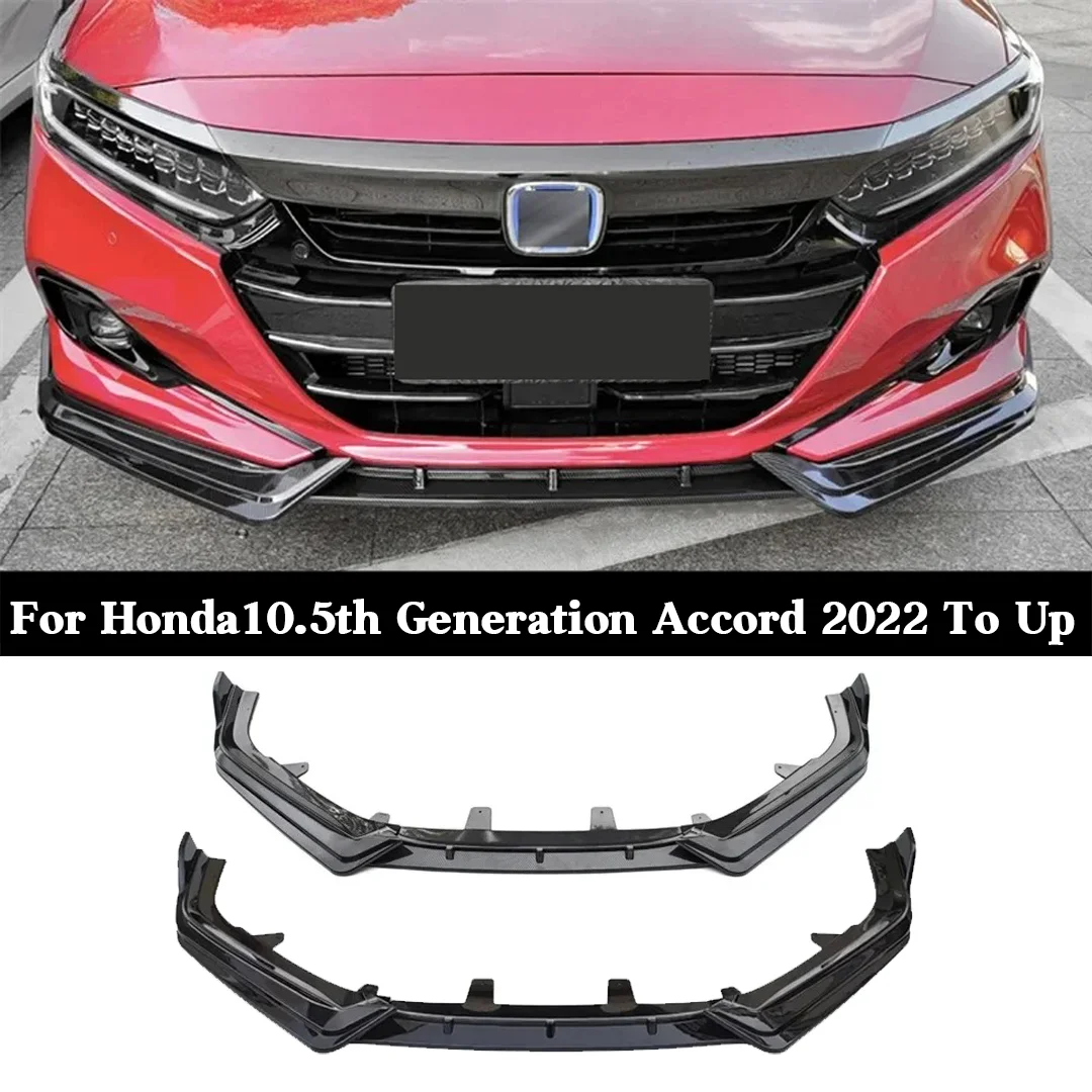 

For Honda Accord 10.5th Gen 2022-Up Front Bumper Lip Spoiler, Lower Chin Splitter Diffuser Protector Body Kit