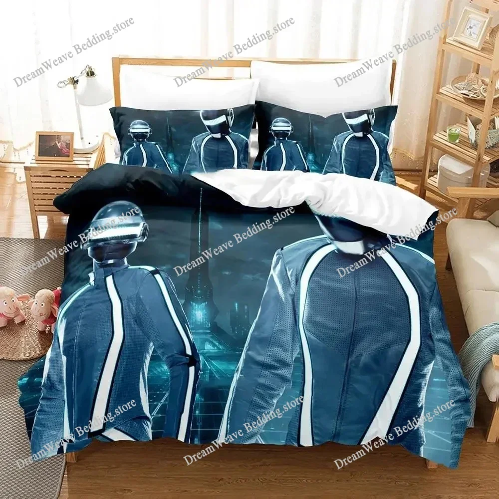 2025 Hip Hop Daft Punk Adult Boys Cartoon Anime 3 Piece Set Kawaii 3D Duvetcover Sets Casal Bedding New Home Textileextile 4